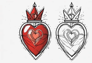 sacred heart of jesus  fine line tattoo idea