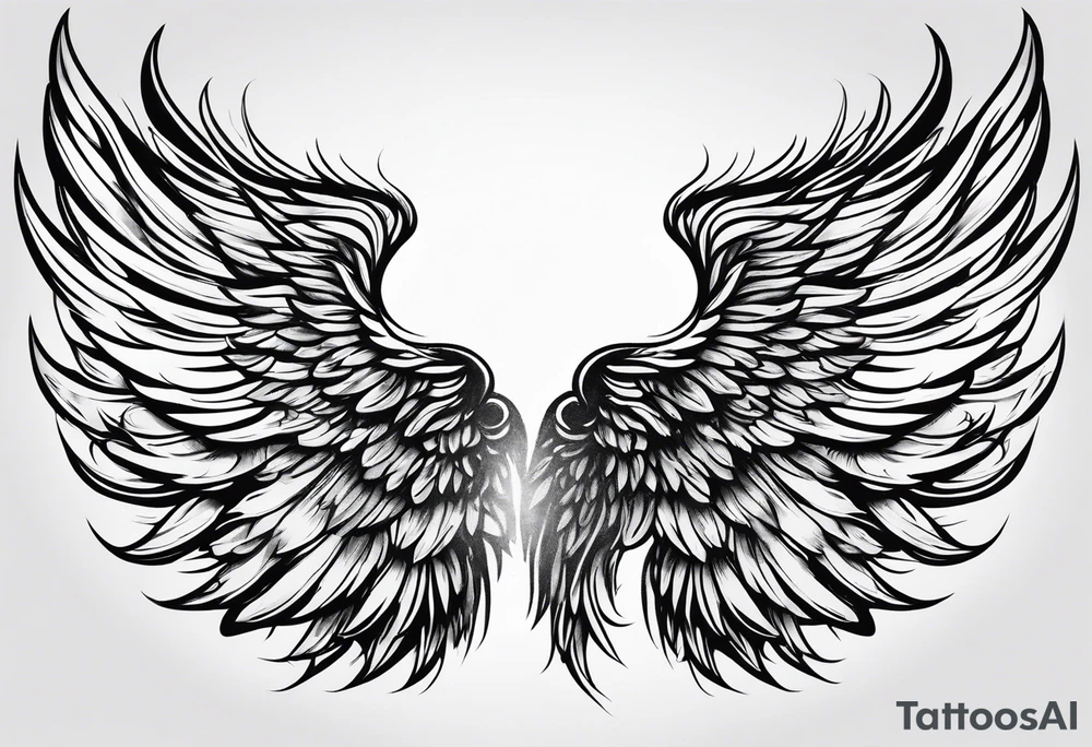 angel wing tattoo idea