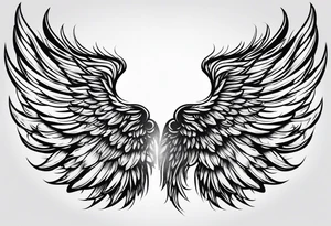 angel wing tattoo idea