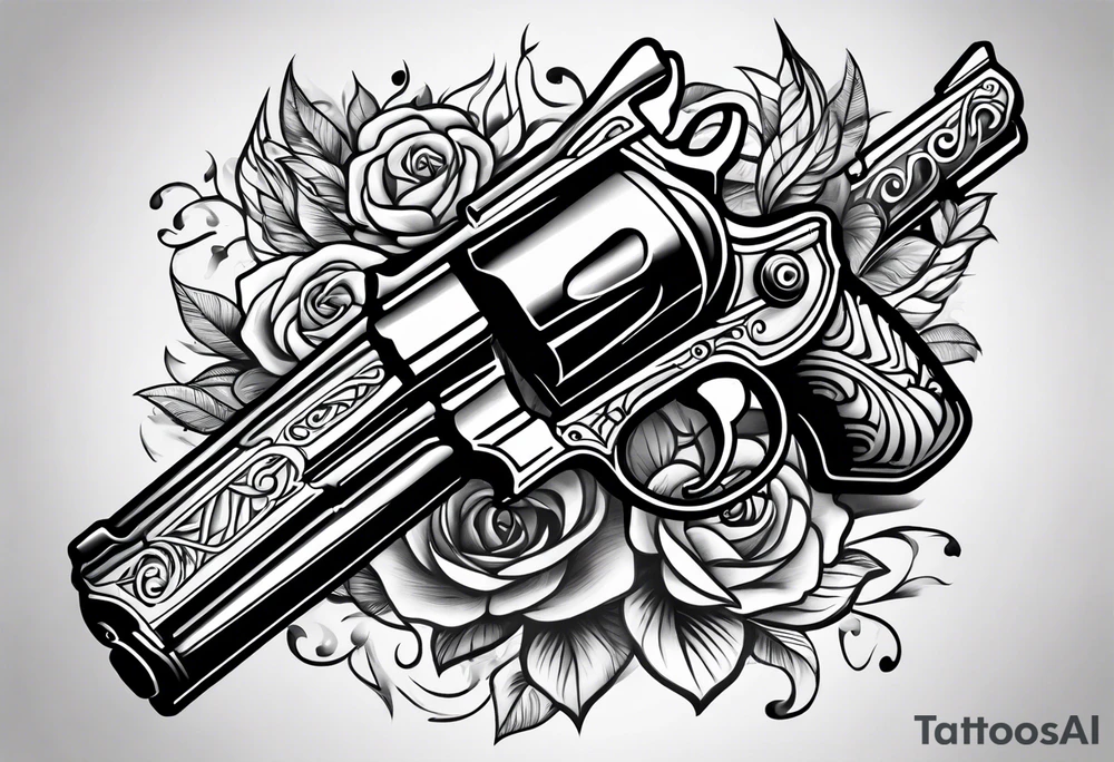 pistol tattoo idea
