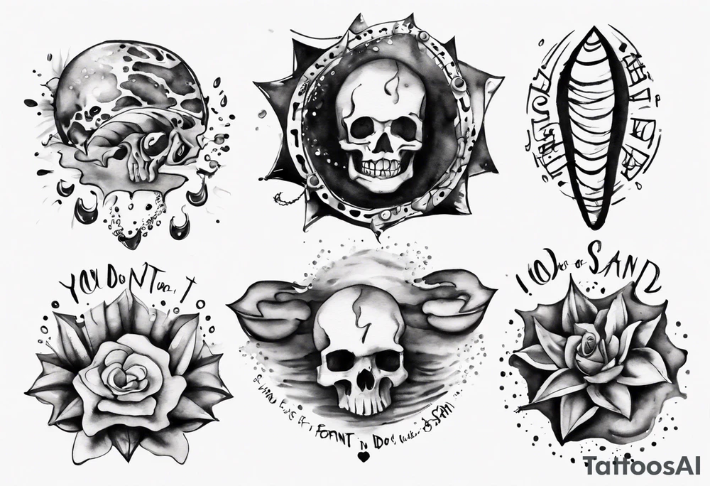 You don't form in the WET SAND, I do tattoo idea