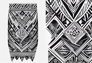 Polynesian tribal pattern forearm tattoo idea