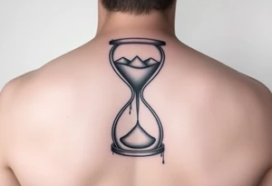 Simple but nice hourglass with trippy art details and a diamond or liquid tattoo idea