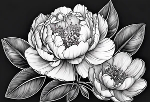 Triangle, peonies, lines, sun, thin lines, aesthetics, tattoo for girl tattoo idea