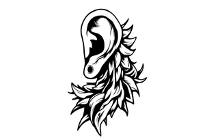 Prison Mexican tattoo idea behind the ear vertical tattoo idea
