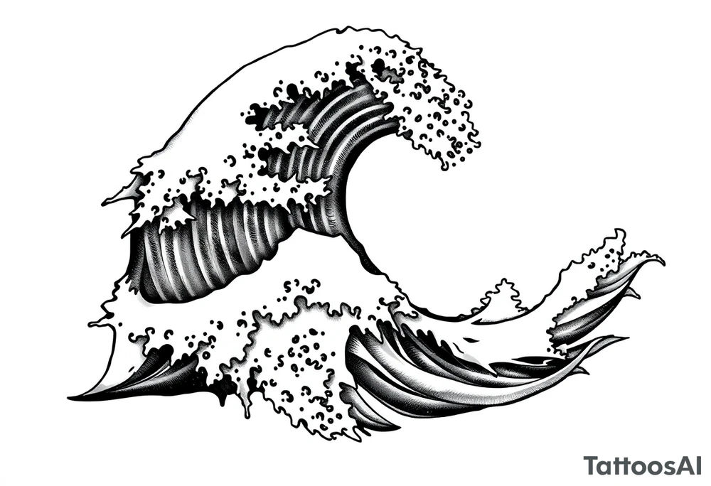 Roaming waves tattoo idea