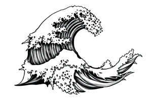 Roaming waves tattoo idea