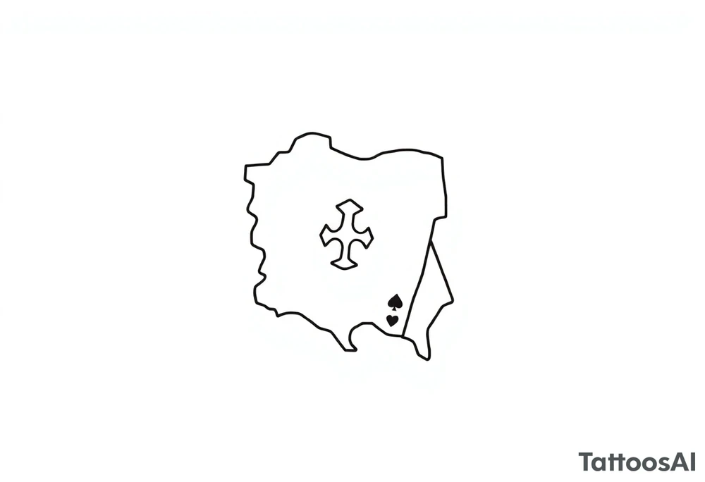 Poland symbol and poker cards Add casino money to it. tattoo idea