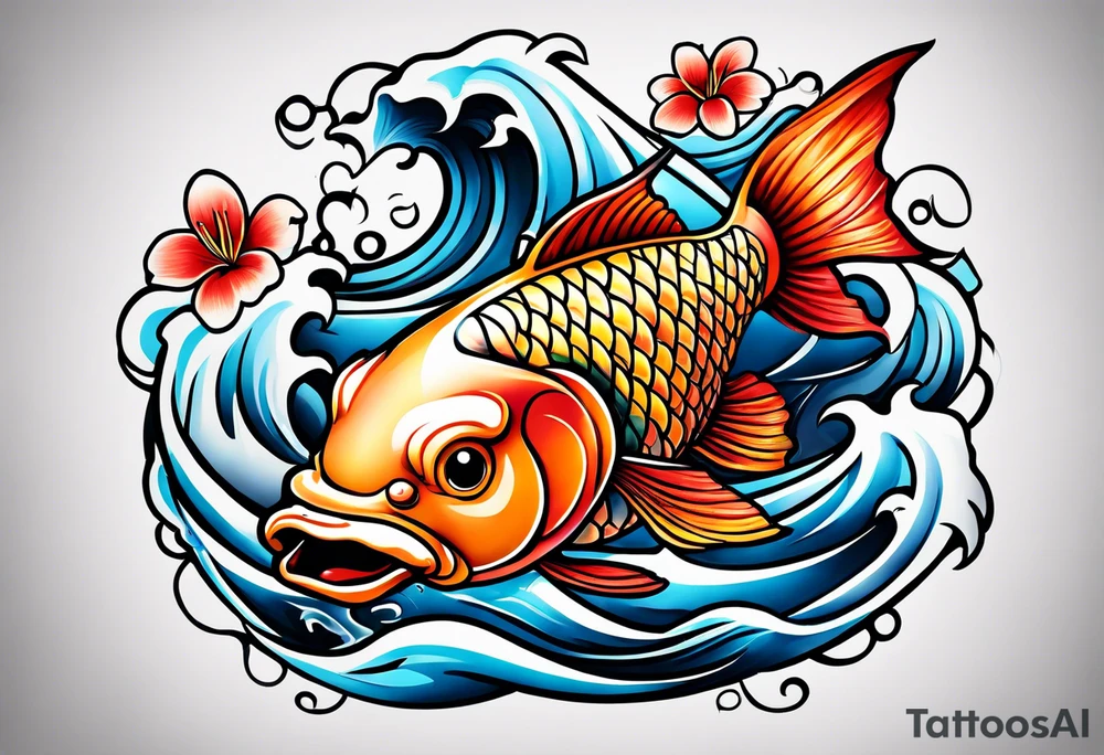 Coy fish tattoo idea
