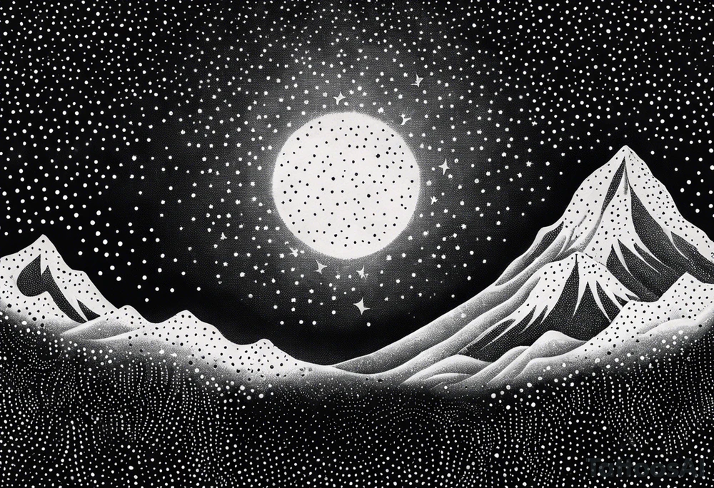 Starry night "7" tattoo idea