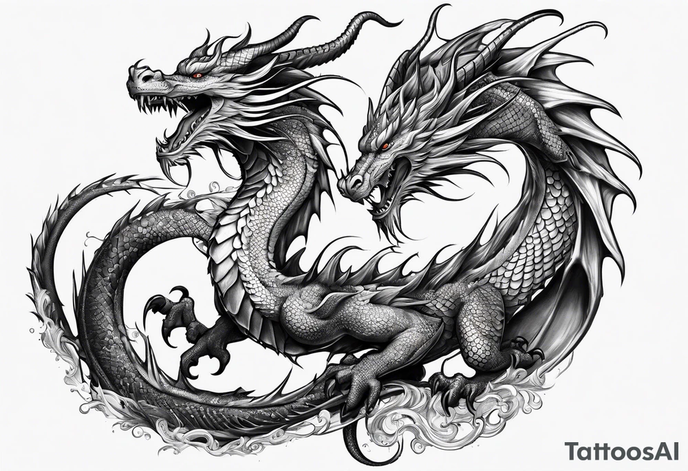 LONG TAIL DRAGON tattoo idea