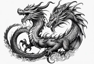 LONG TAIL DRAGON tattoo idea
