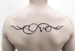 American traditional infinite love with color tattoo idea