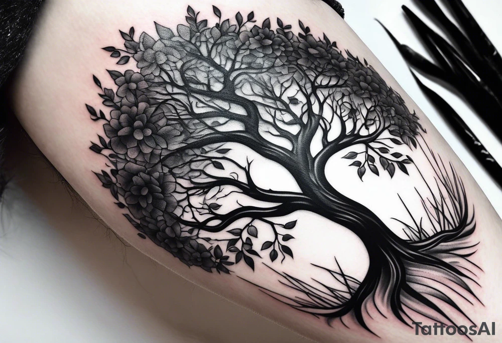 Simple tree tattoo idea