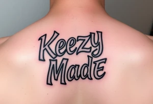 bubble style lettering as one  (KeezY MadE) tattoo idea