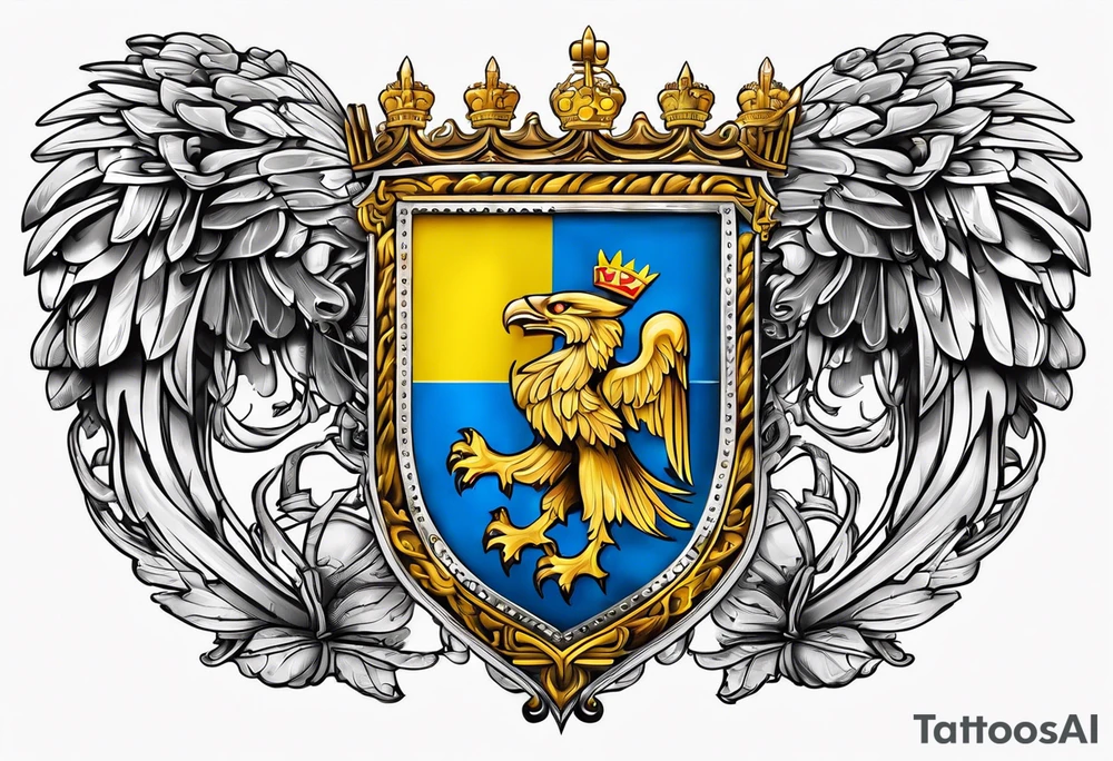 coat of arms of Ukraine tattoo idea