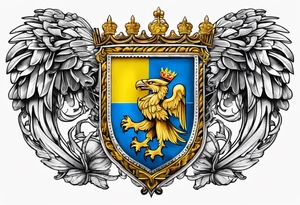 coat of arms of Ukraine tattoo idea