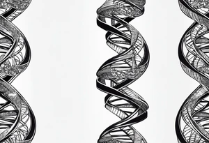 DNA helix made from root.
add leaf tattoo idea