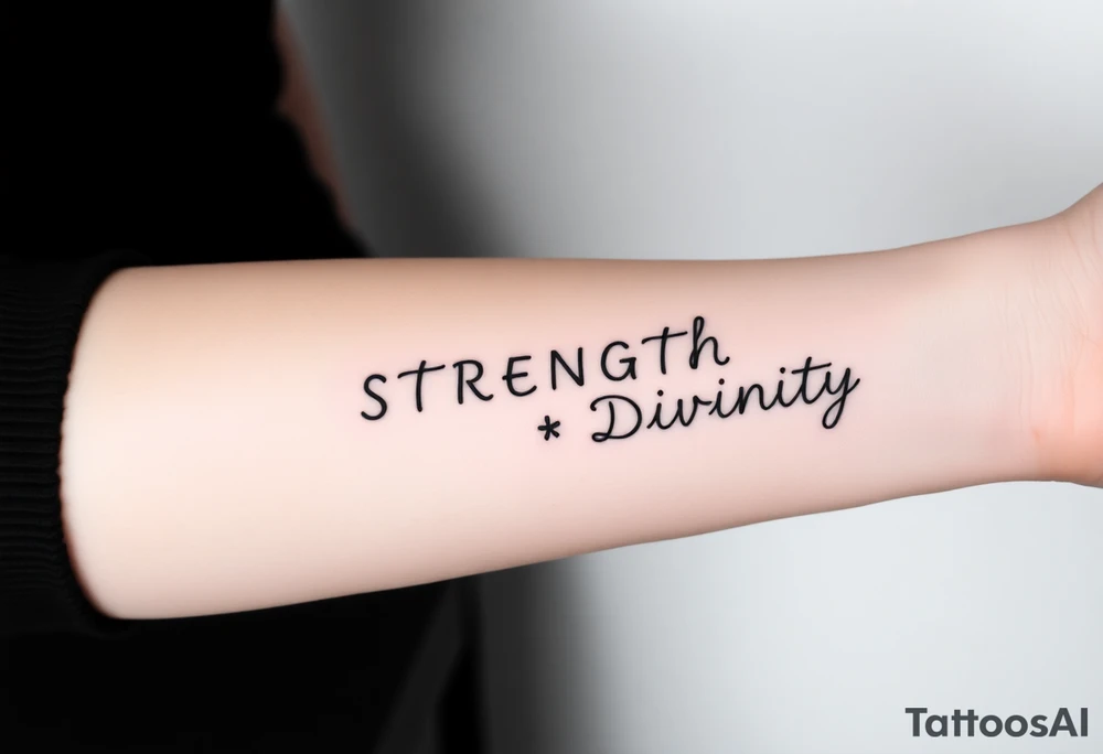 STRENGTH
DIVINITY tattoo idea