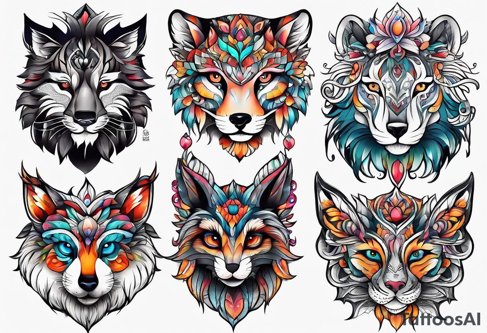 Animal cute tattoo idea
