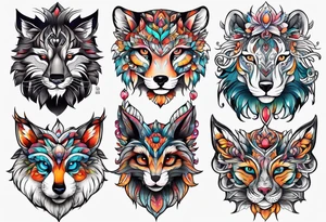 Animal cute tattoo idea