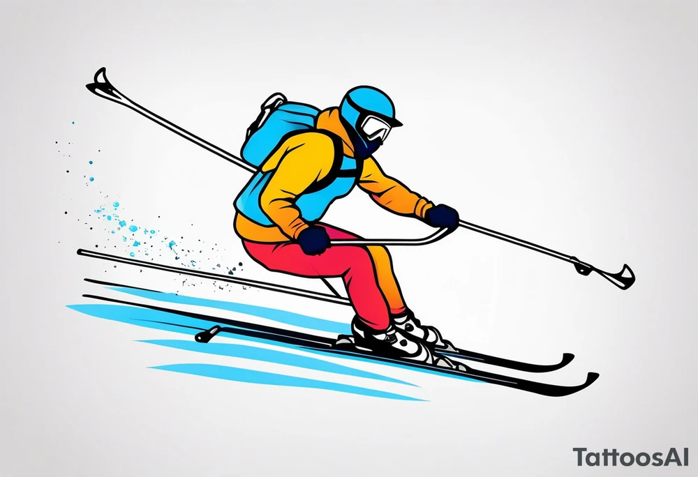 Skier tattoo idea