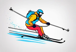 Skier tattoo idea