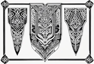Cletic shin armor tattoo idea