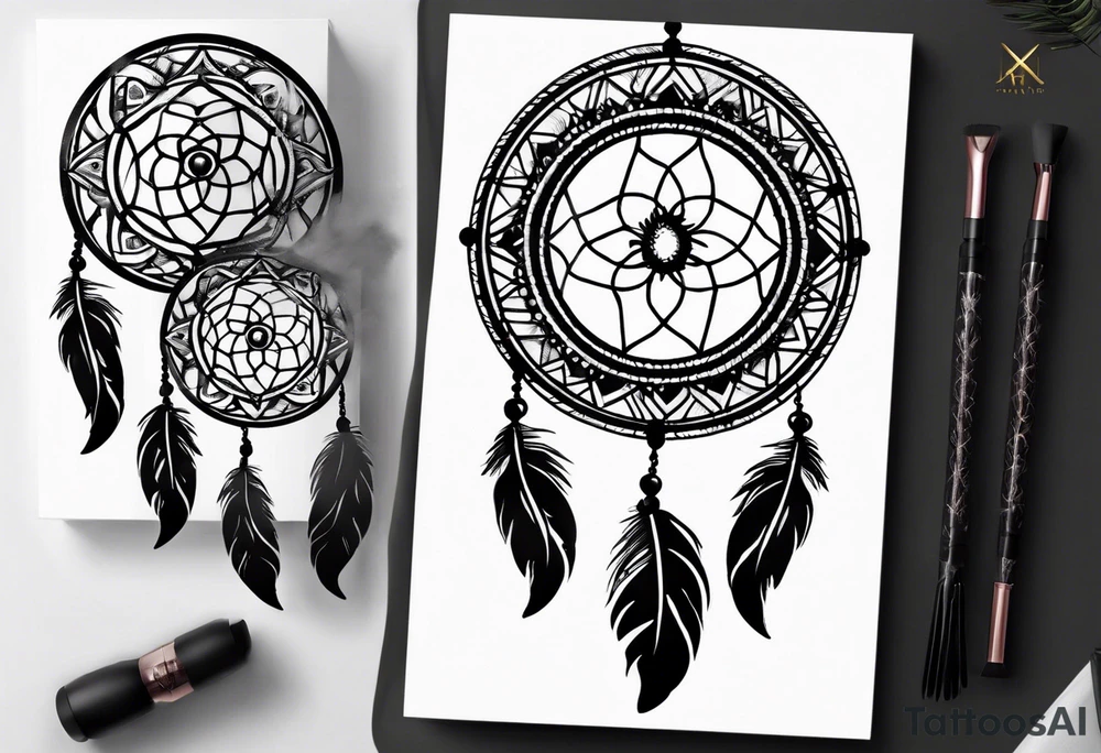 Dark Dream catcher tattoo idea