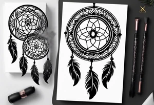 Dark Dream catcher tattoo idea
