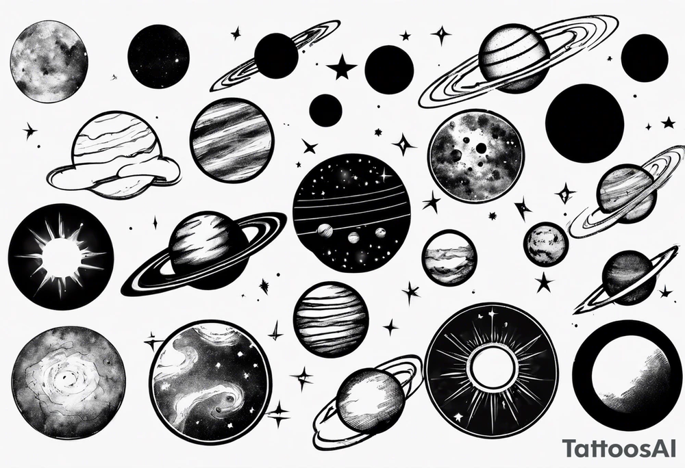 solar system tattoo idea