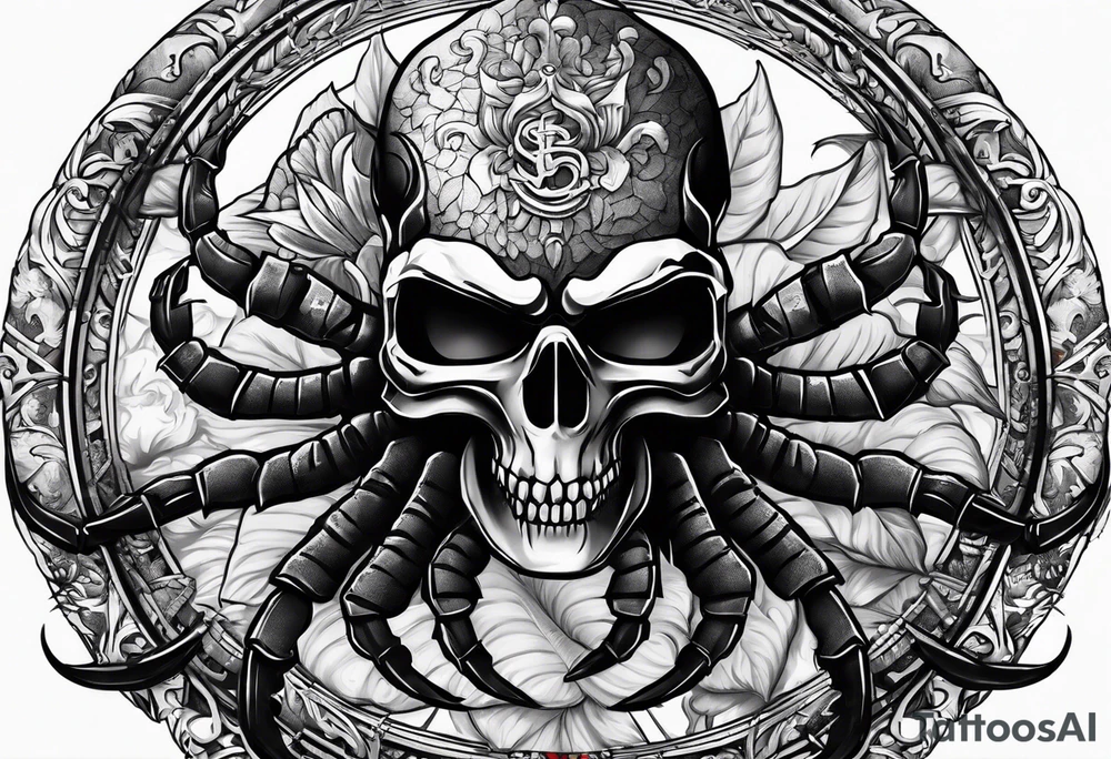 scorpion with rebel flag tattoo idea