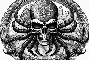 scorpion with rebel flag tattoo idea
