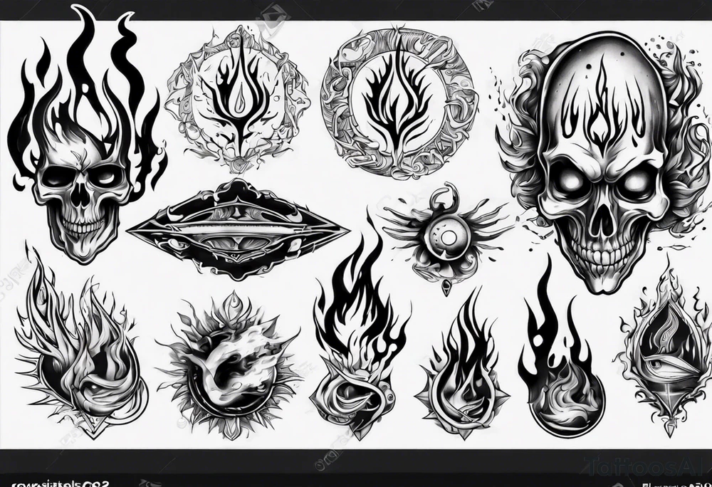 Flames tattoo idea