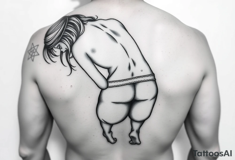 Pantsless woman bending over tattoo idea tattoo idea