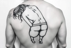 Pantsless woman bending over tattoo idea tattoo idea