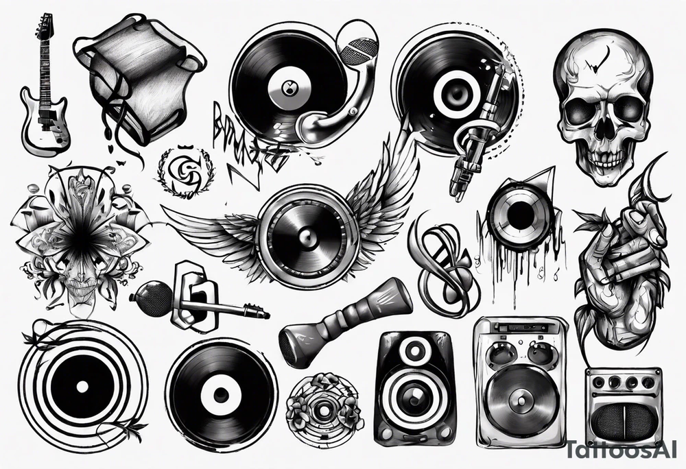 music sound tattoo idea