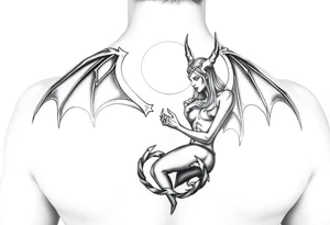 Satan protecting lillith tattoo idea