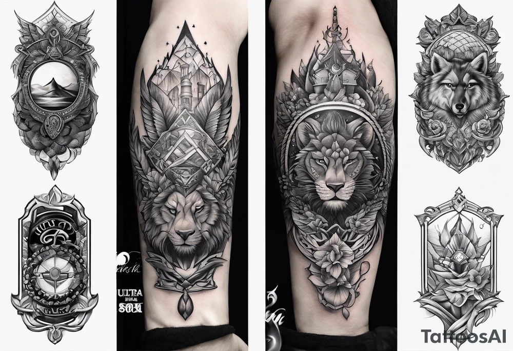 Combination of a and d tattoo idea