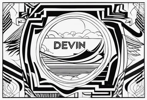 using my husbands name 'devin' can you create a thin line script tattoo tattoo idea