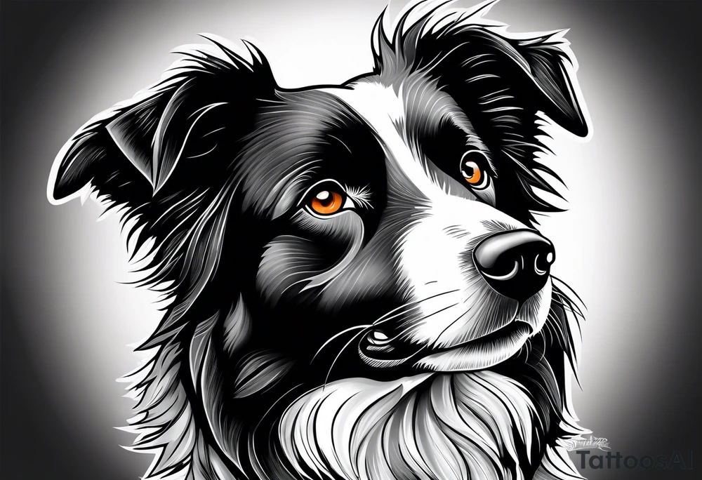 Border collie tattoo idea