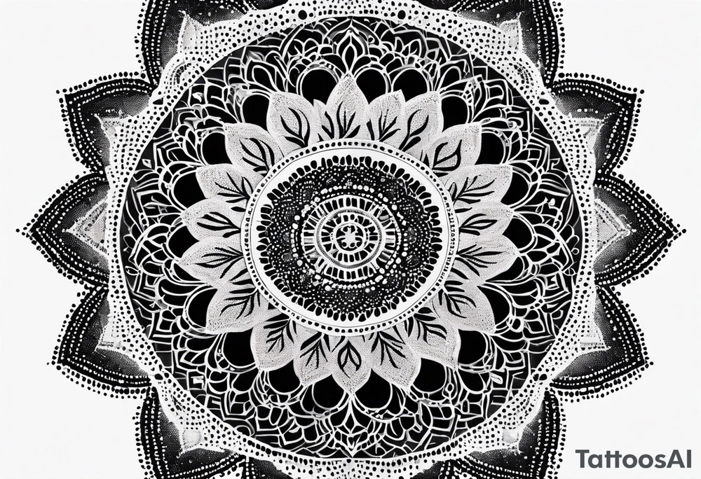 mandala looks like lace tattoo idea