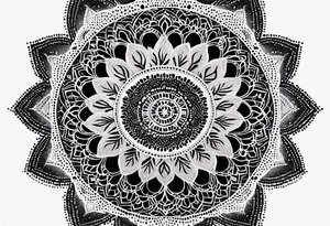 mandala looks like lace tattoo idea