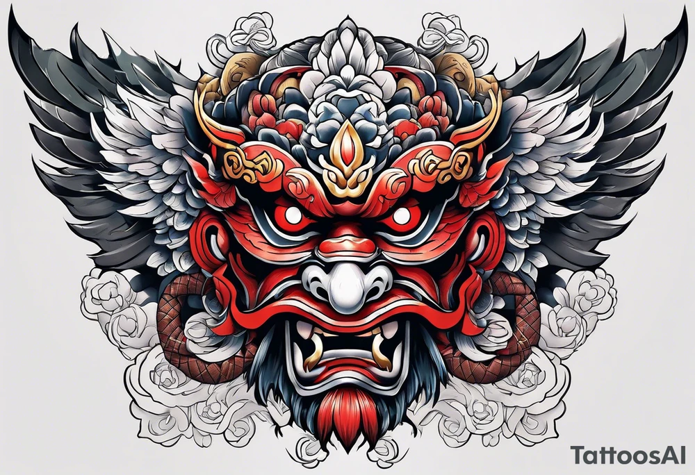 tengu mask tattoo idea