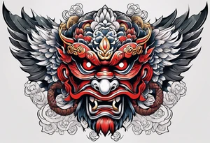 tengu mask tattoo idea