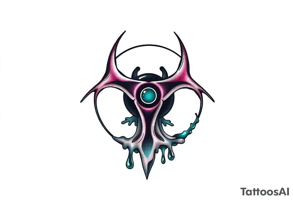 Contagion sign with toxic spill tattoo idea