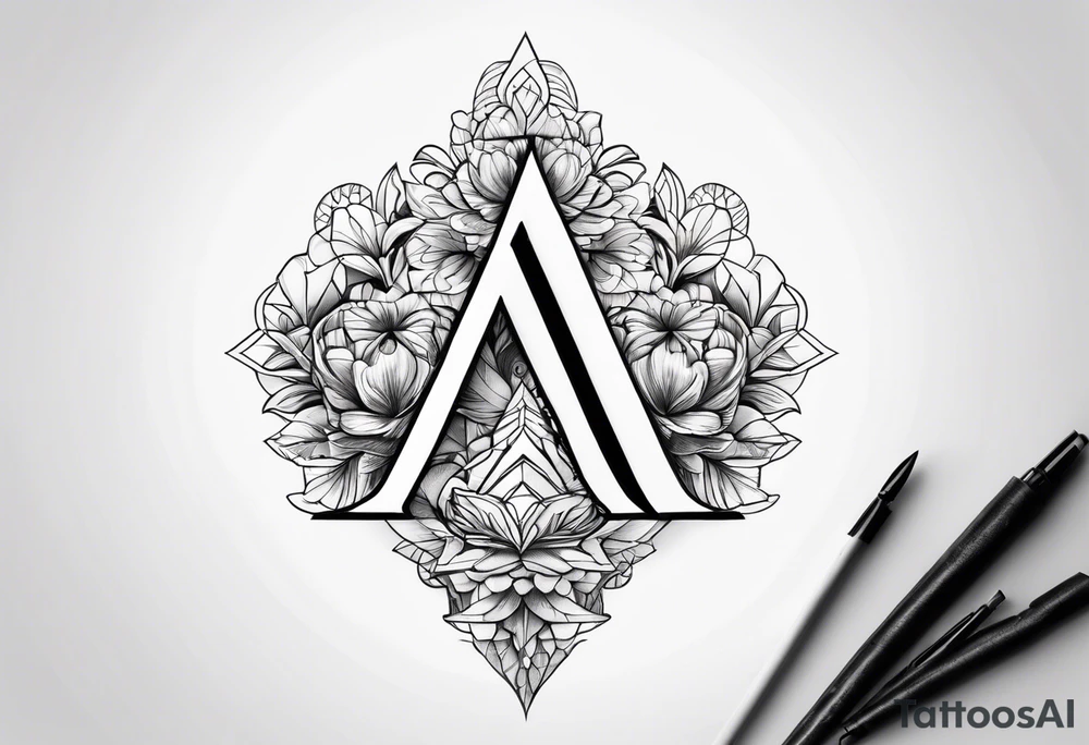 Letter A tattoo idea