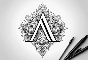 Letter A tattoo idea