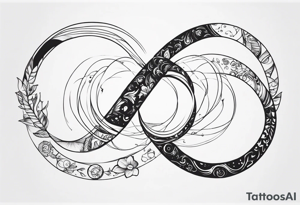 Infinity, family, love, five tattoo idea