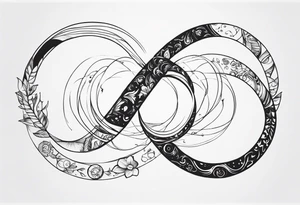 Infinity, family, love, five tattoo idea